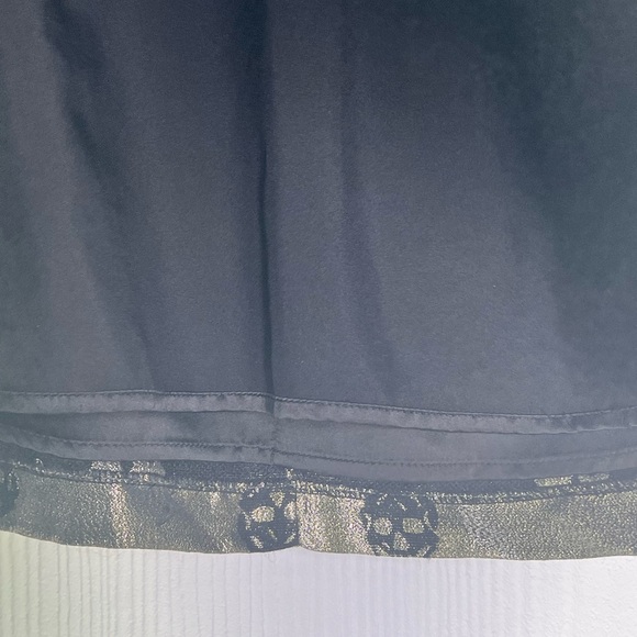 Mod Cloth - Metallic Gold With Black Skull Patterned Hidden Zipper Mini Skirt 2 - Picture 9 of 11